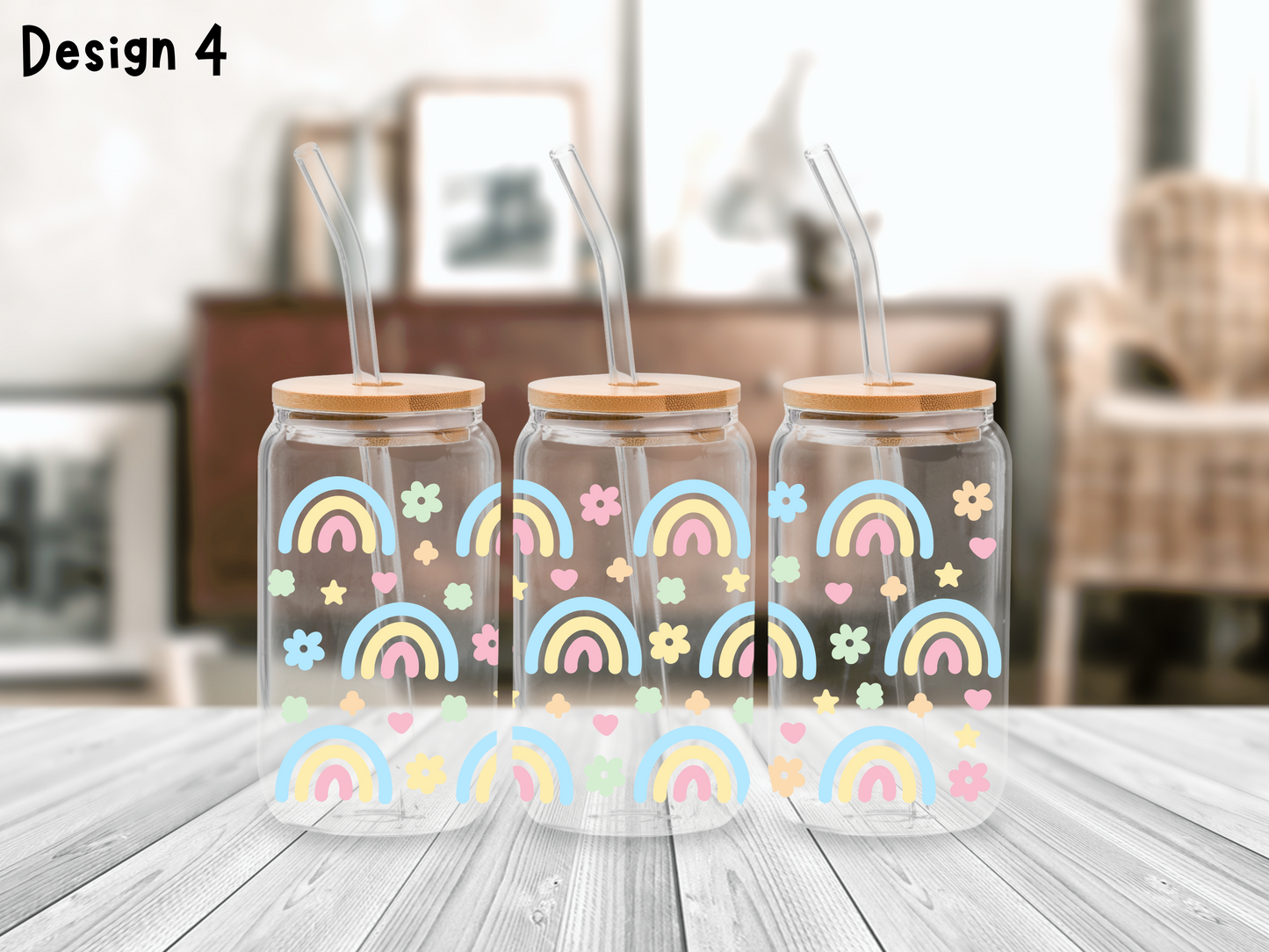 Rainbow Glass Can