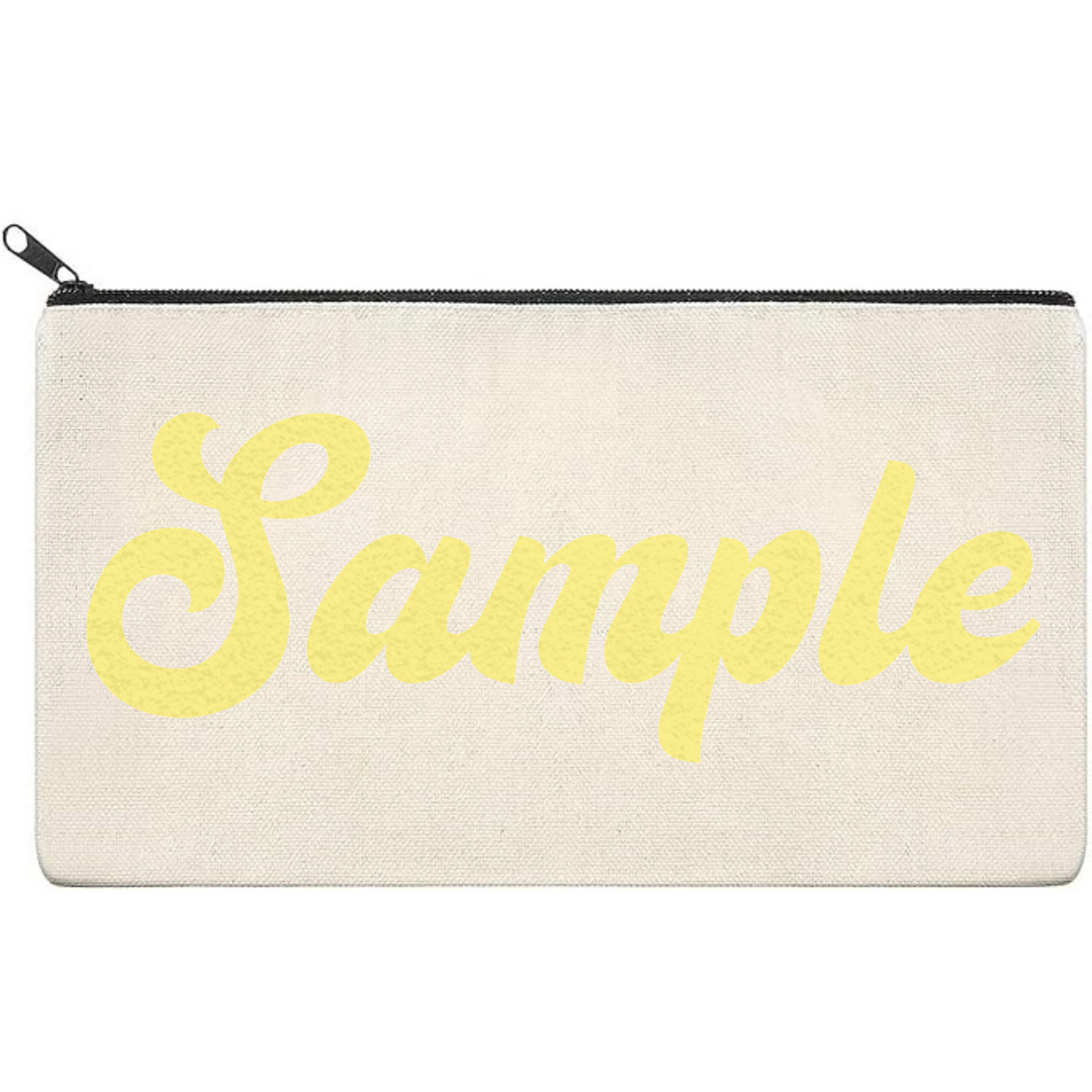 Canvas Pouch with Puff Writing