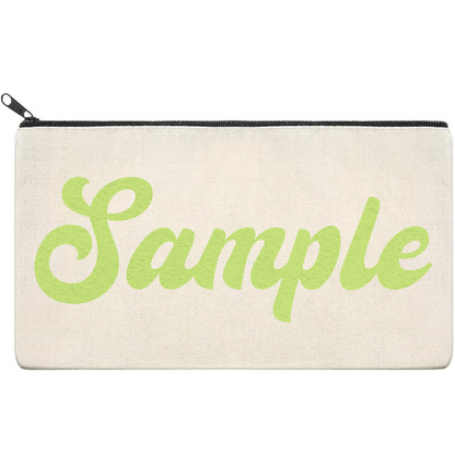 Canvas Pouch with Puff Writing