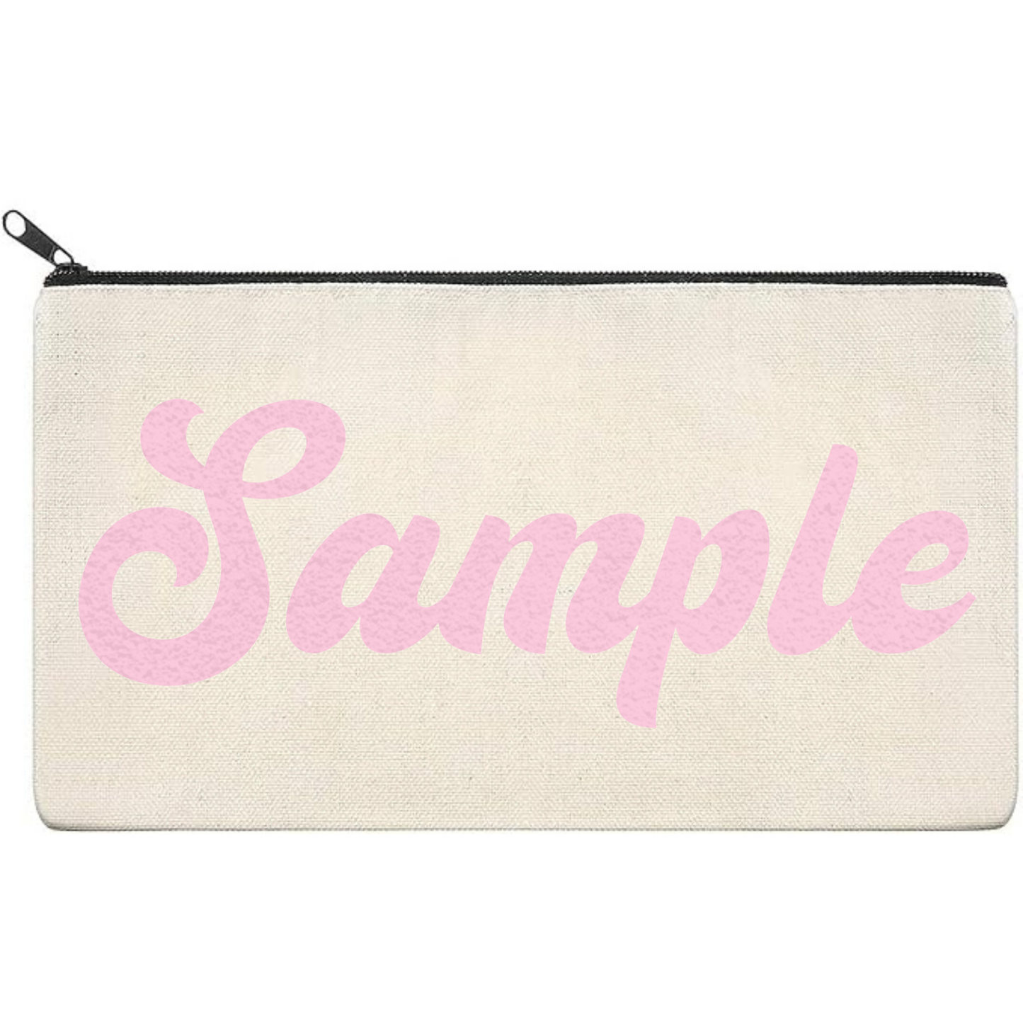 Canvas Pouch with Puff Writing