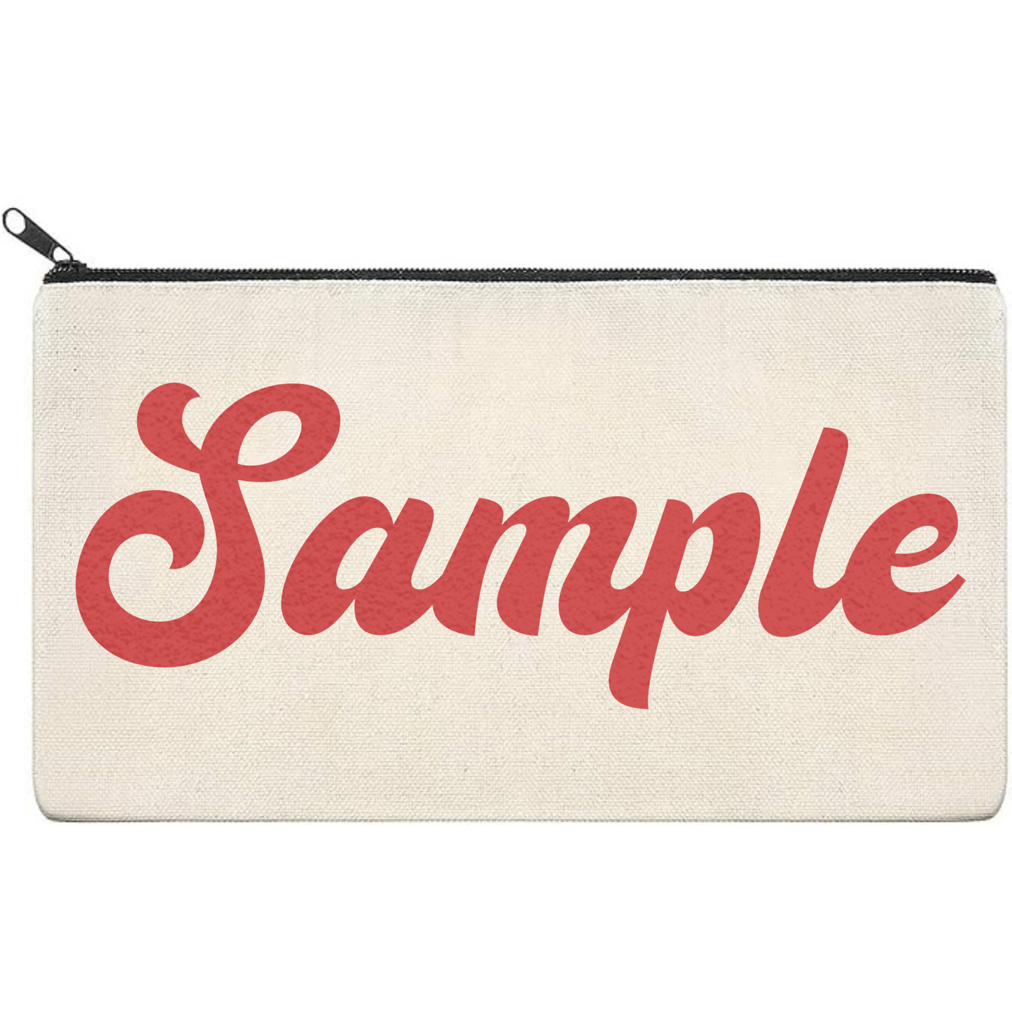 Canvas Pouch with Puff Writing