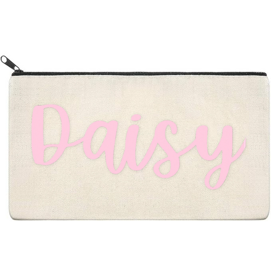 Canvas Pouch with Standard Writing