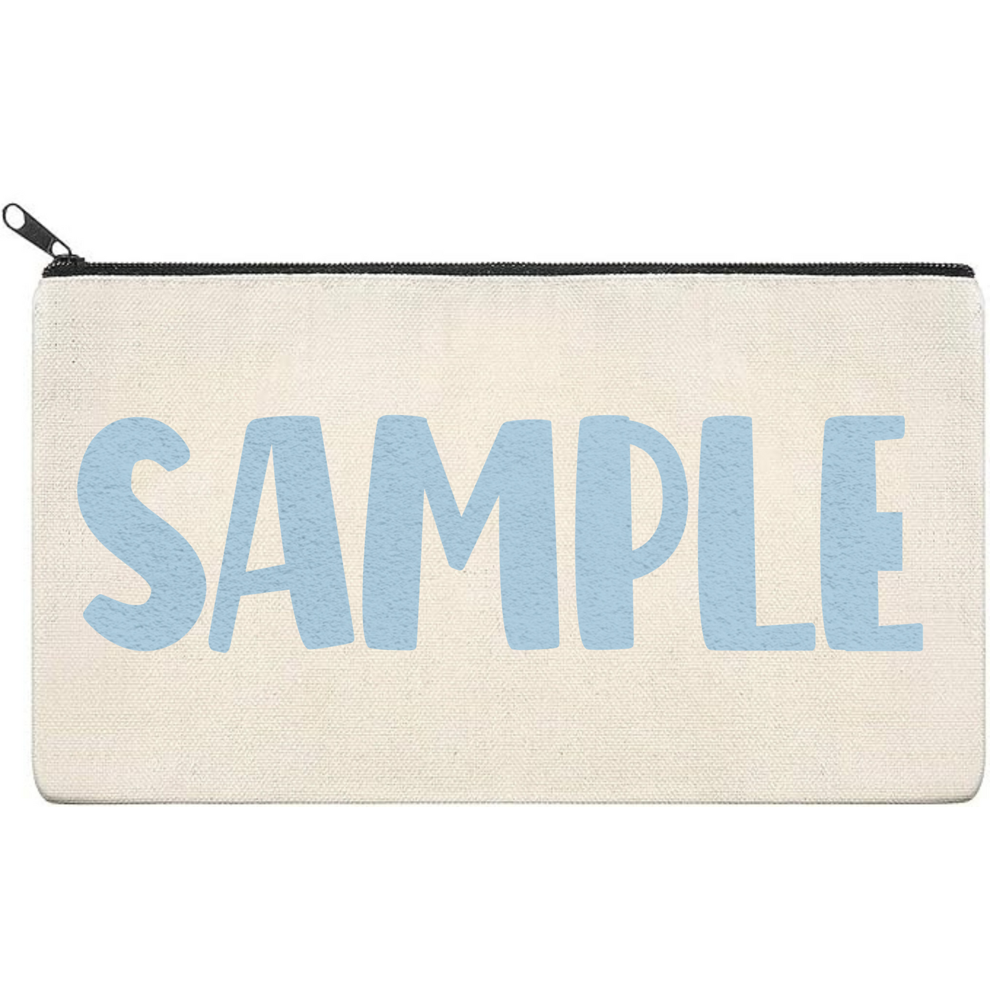 Canvas Pouch with Puff Writing