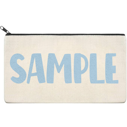 Canvas Pouch with Puff Writing