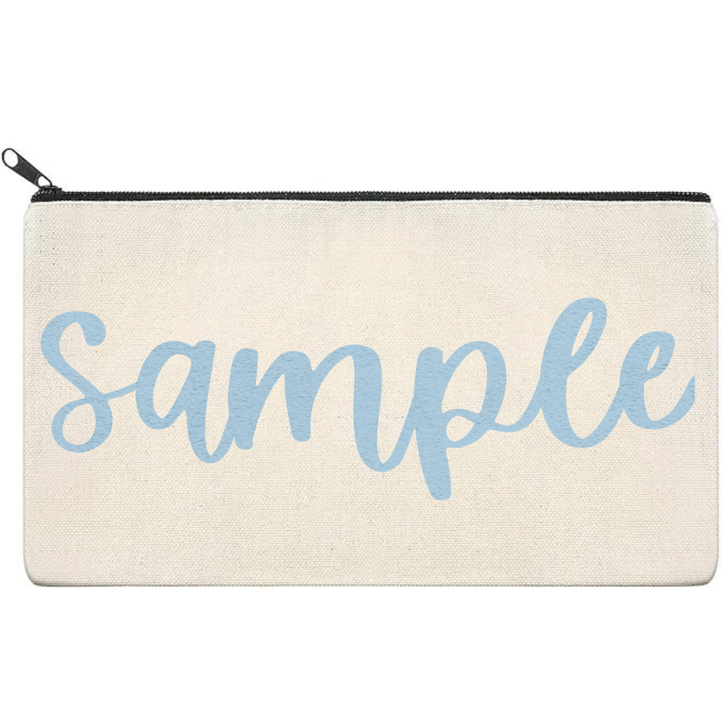 Canvas Pouch with Puff Writing