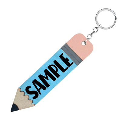 Wooden Pencil Keyring