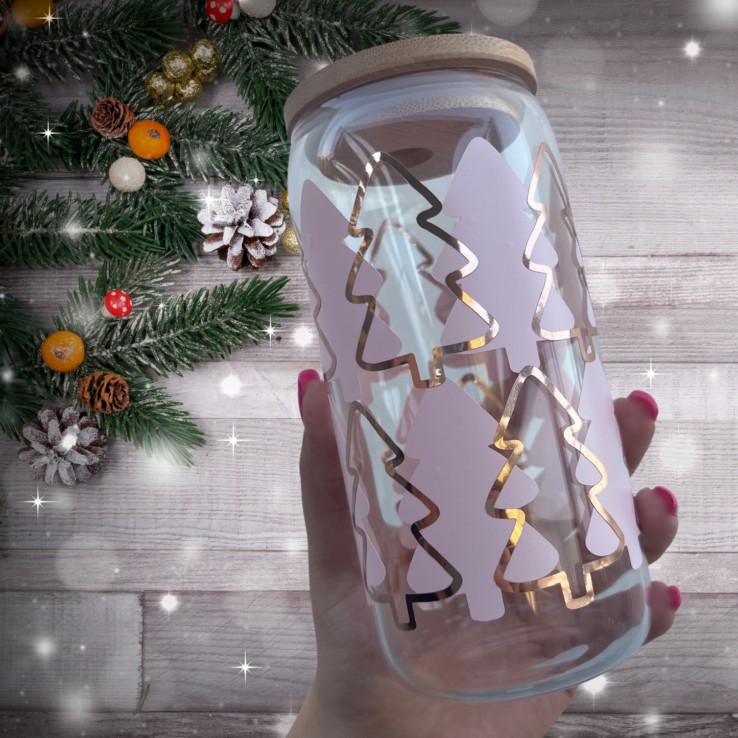 Christmas Glass Can