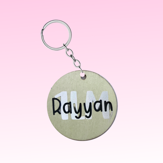 Wooden Keyring with Class Name