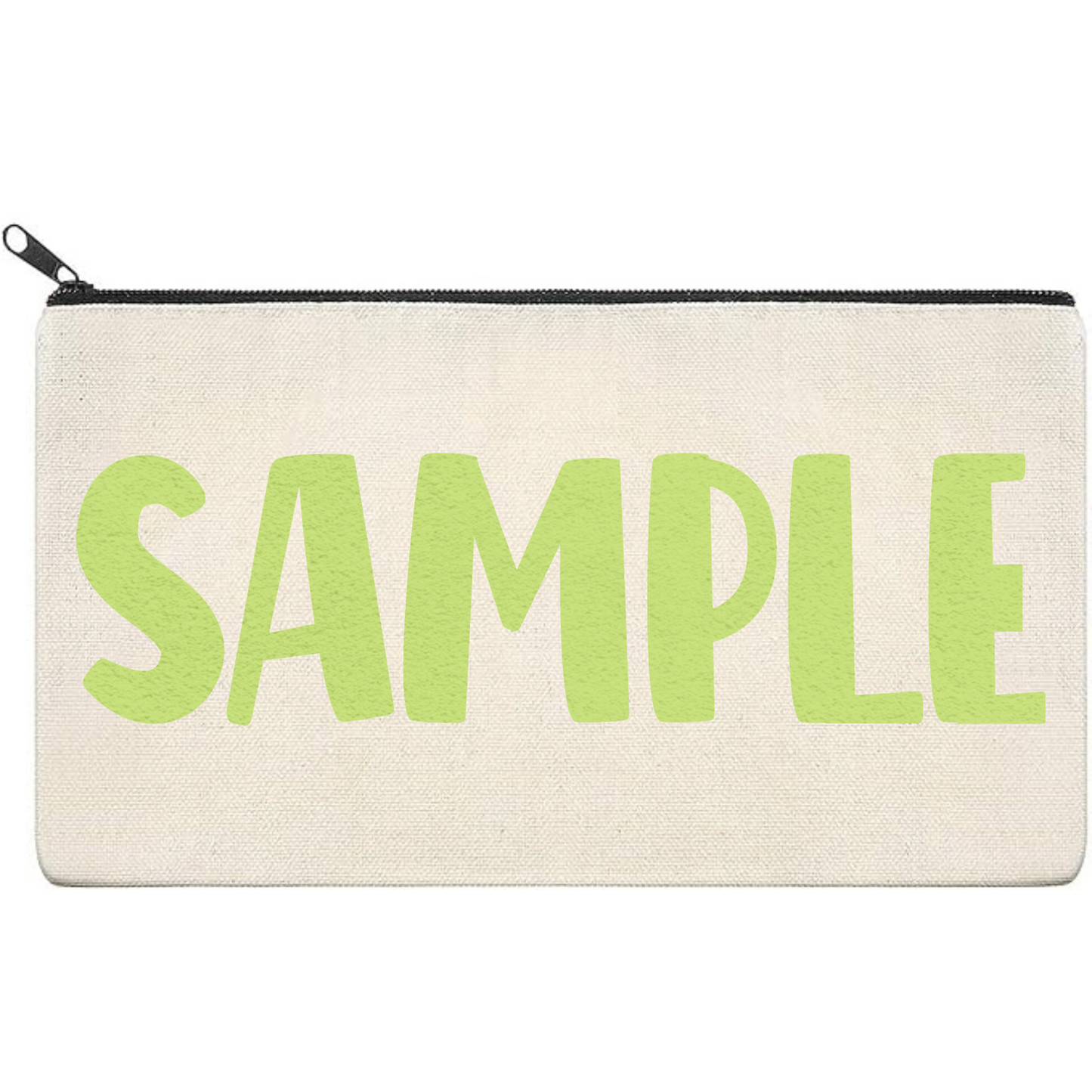 Canvas Pouch with Puff Writing