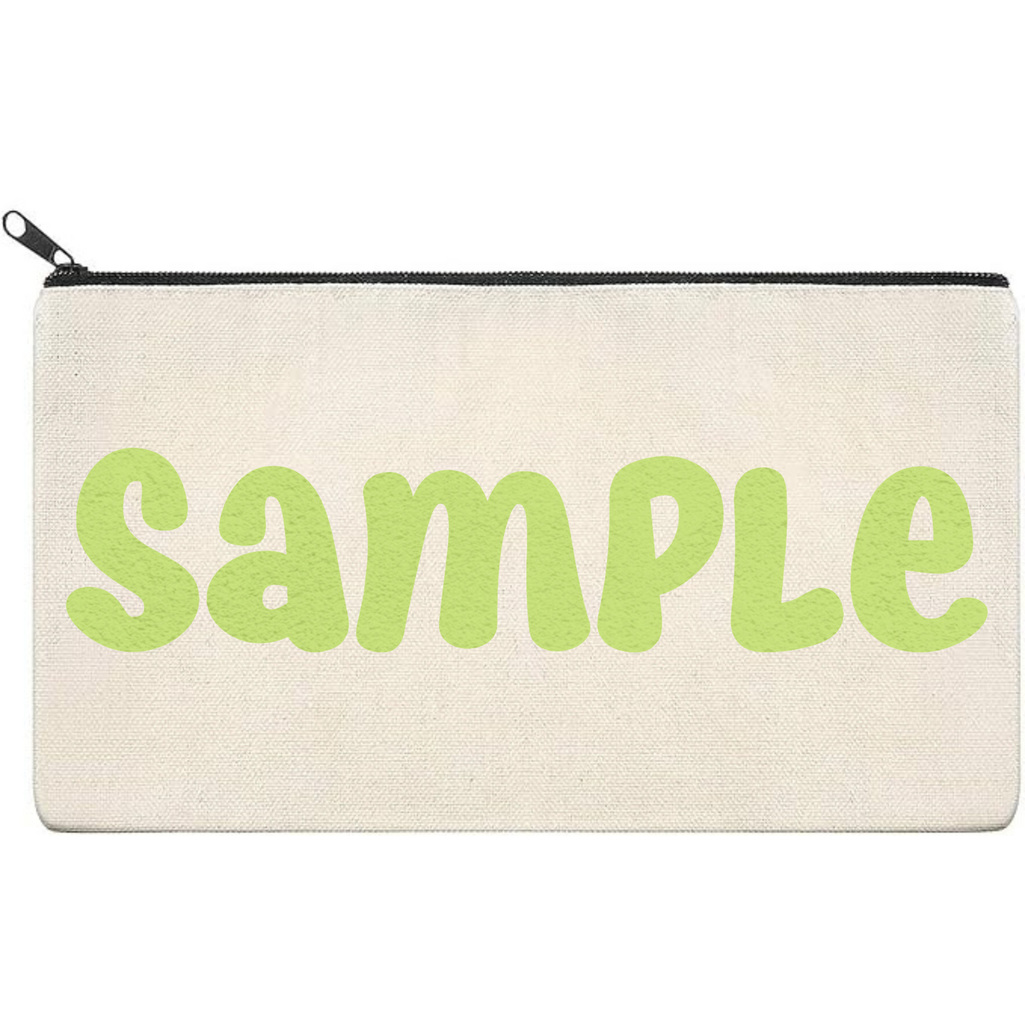 Canvas Pouch with Puff Writing