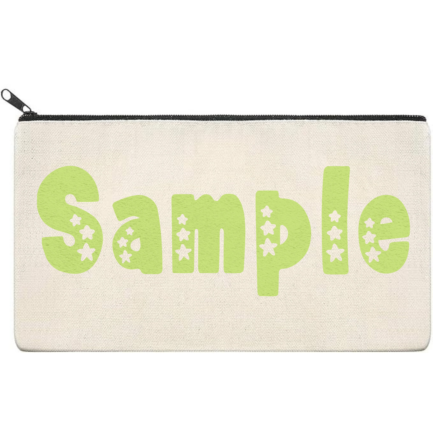 Canvas Pouch with Puff Writing