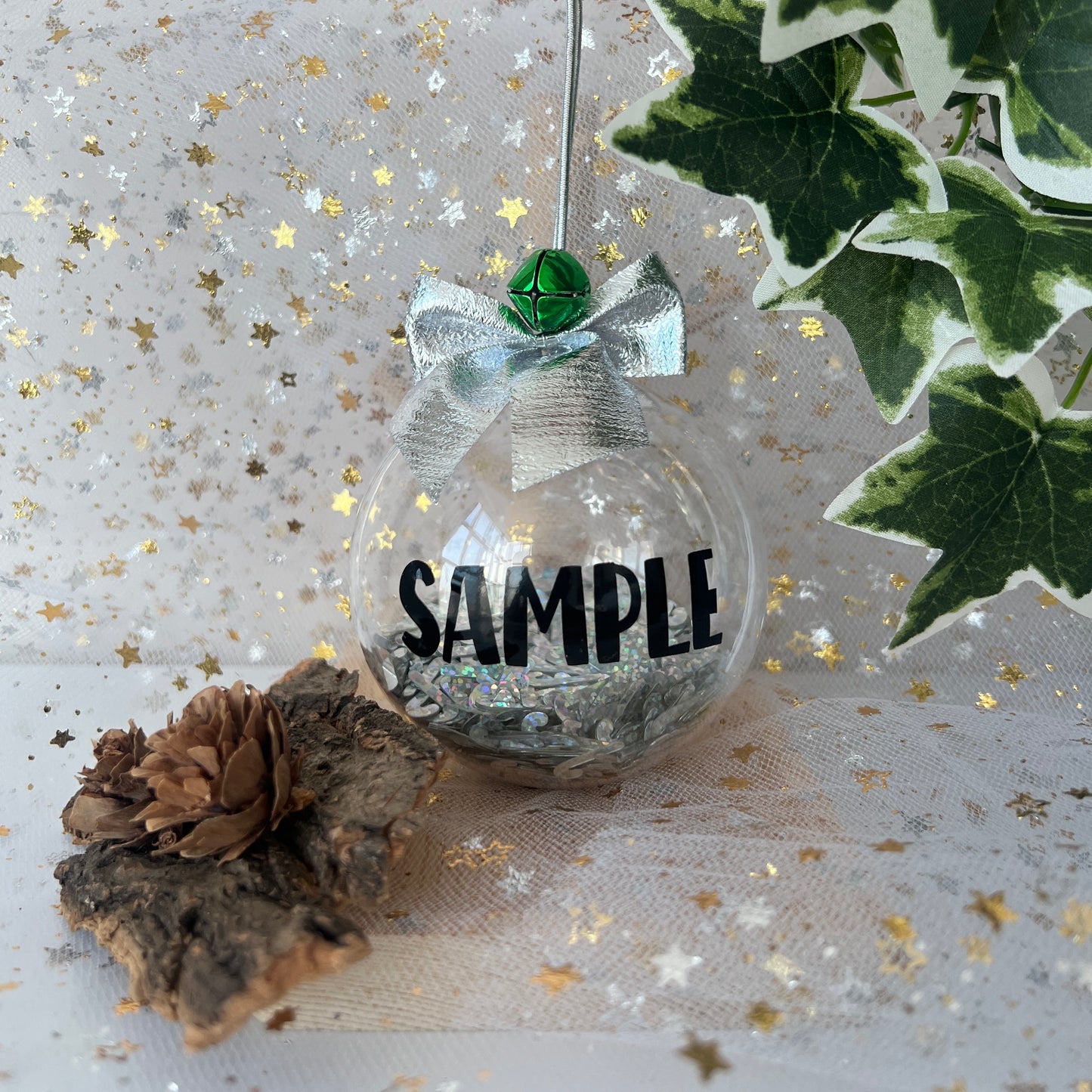 Acrylic Bauble with Sequins