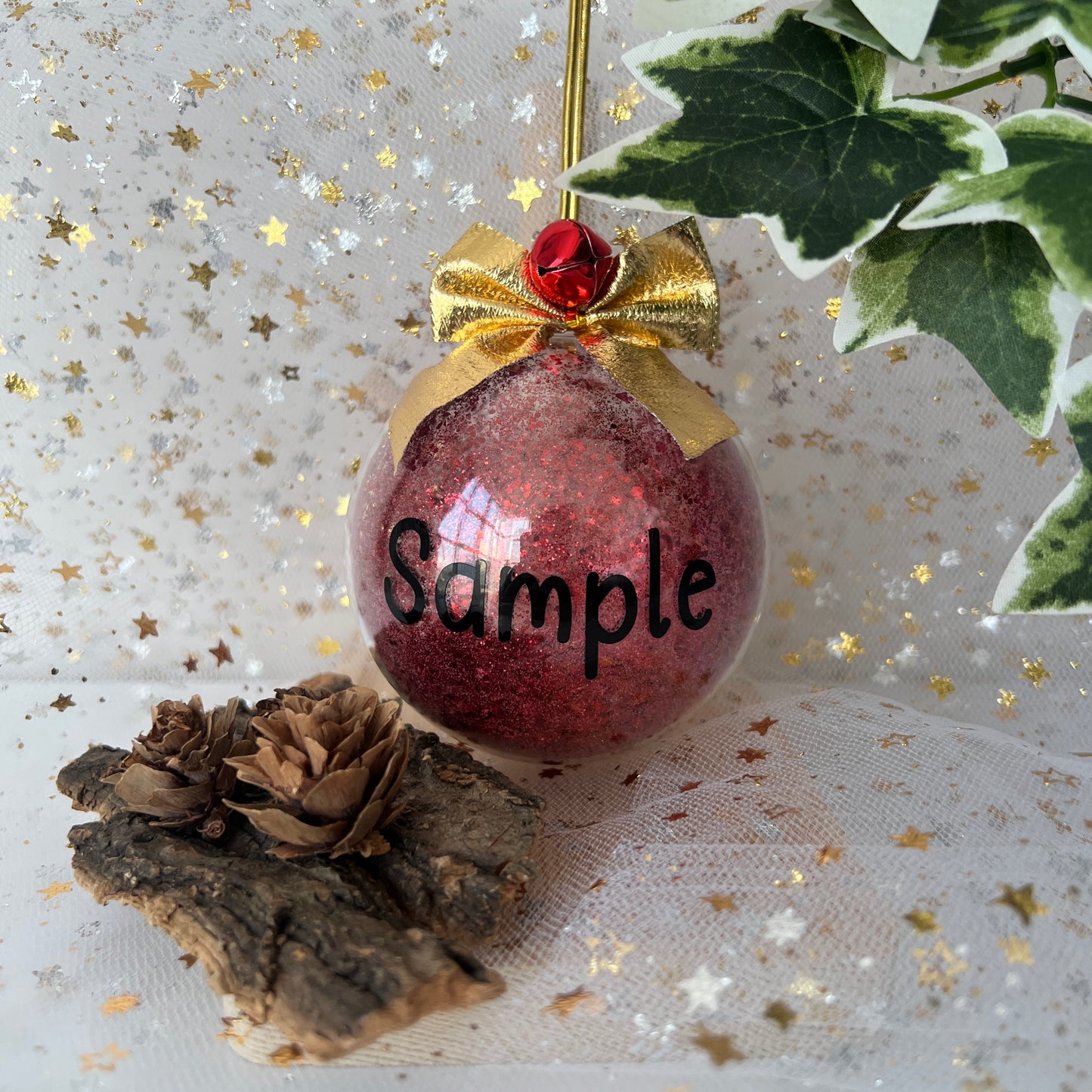 Acrylic Bauble with Glitter