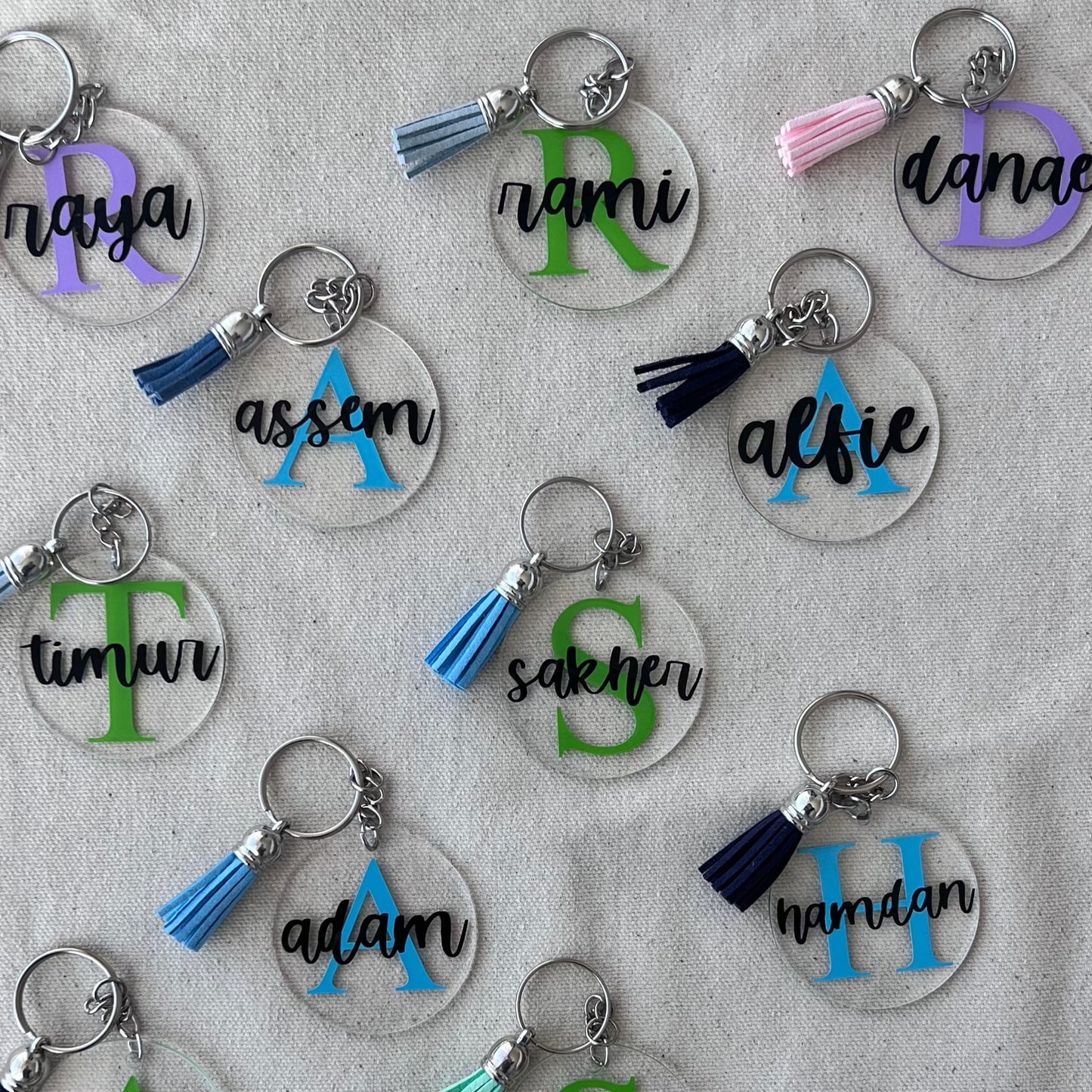 Acrylic Keyring with Initials