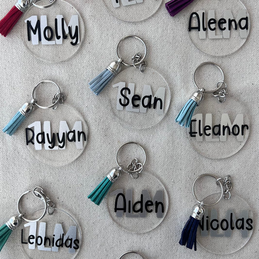 Acrylic Keyring with Class Name