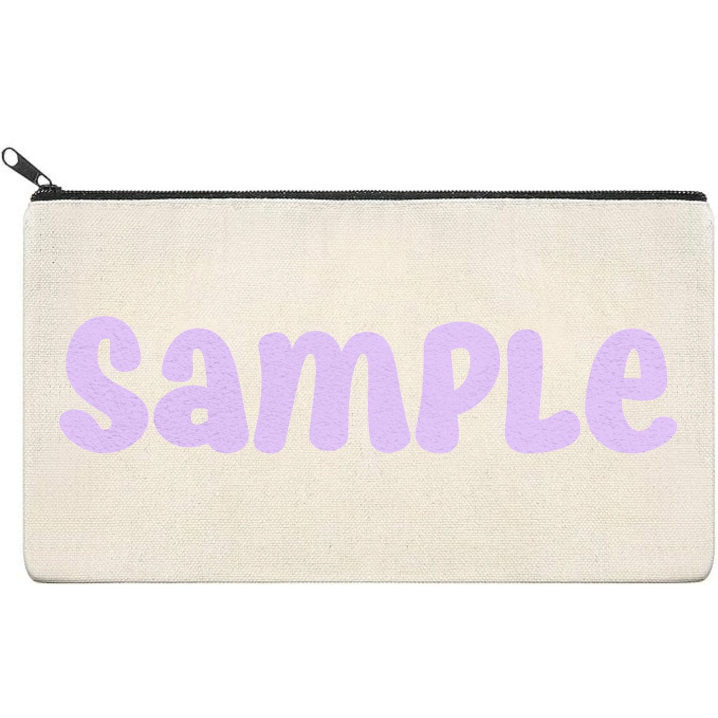 Canvas Pouch with Puff Writing