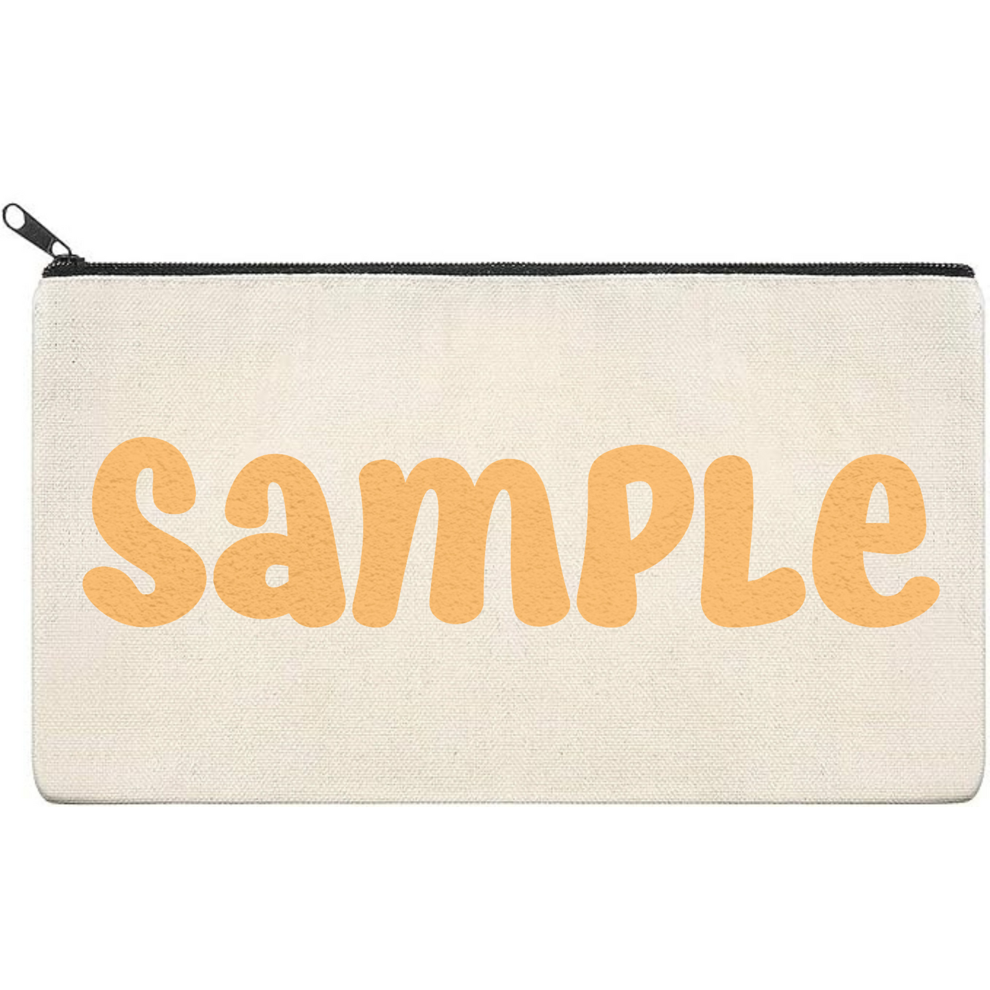 Canvas Pouch with Puff Writing