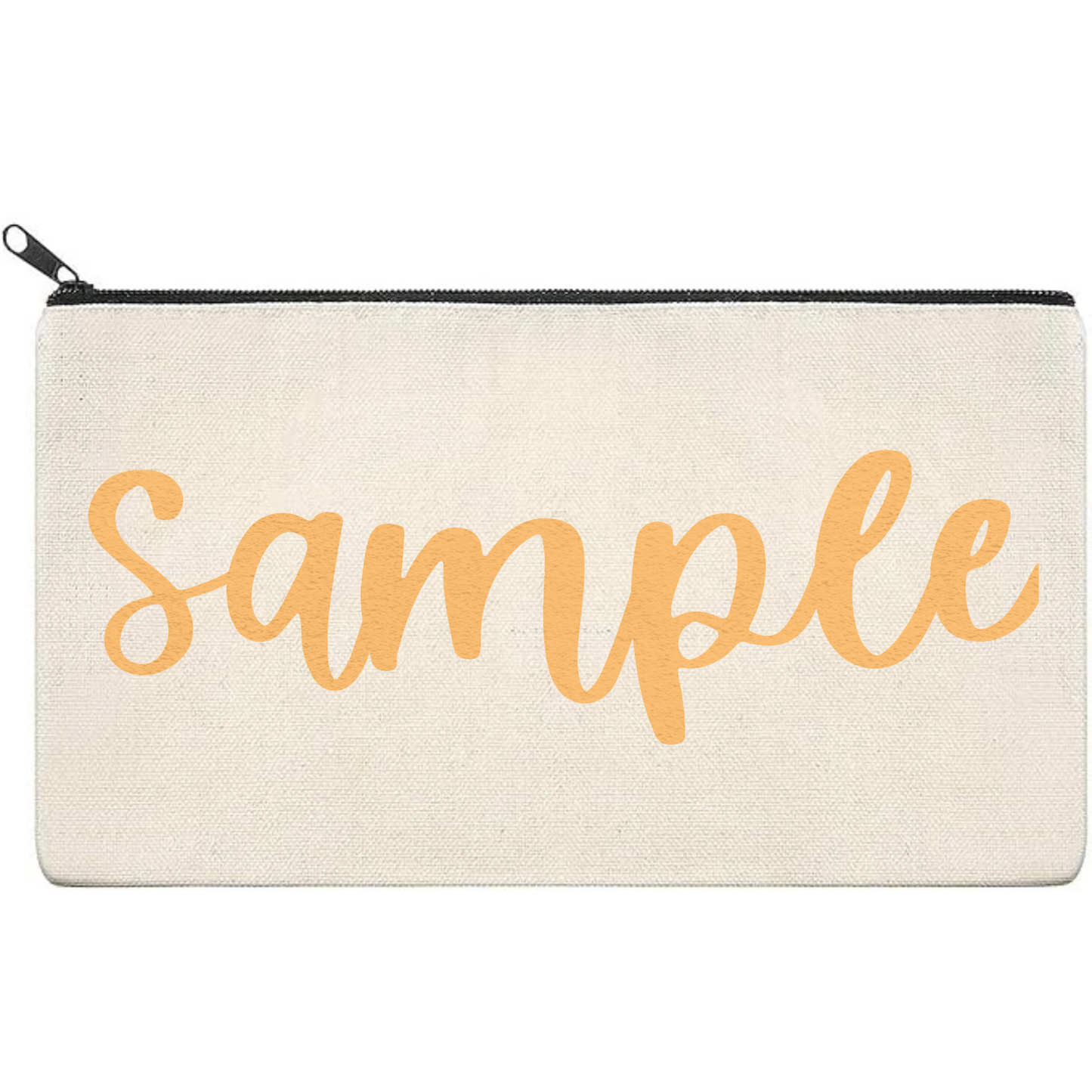 Canvas Pouch with Puff Writing