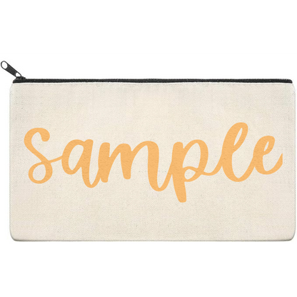 Canvas Pouch with Puff Writing