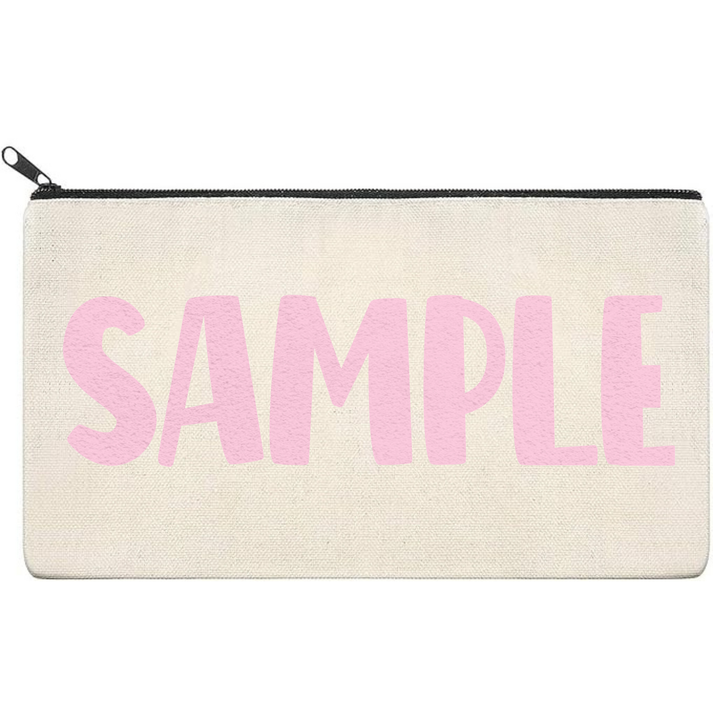 Canvas Pouch with Puff Writing