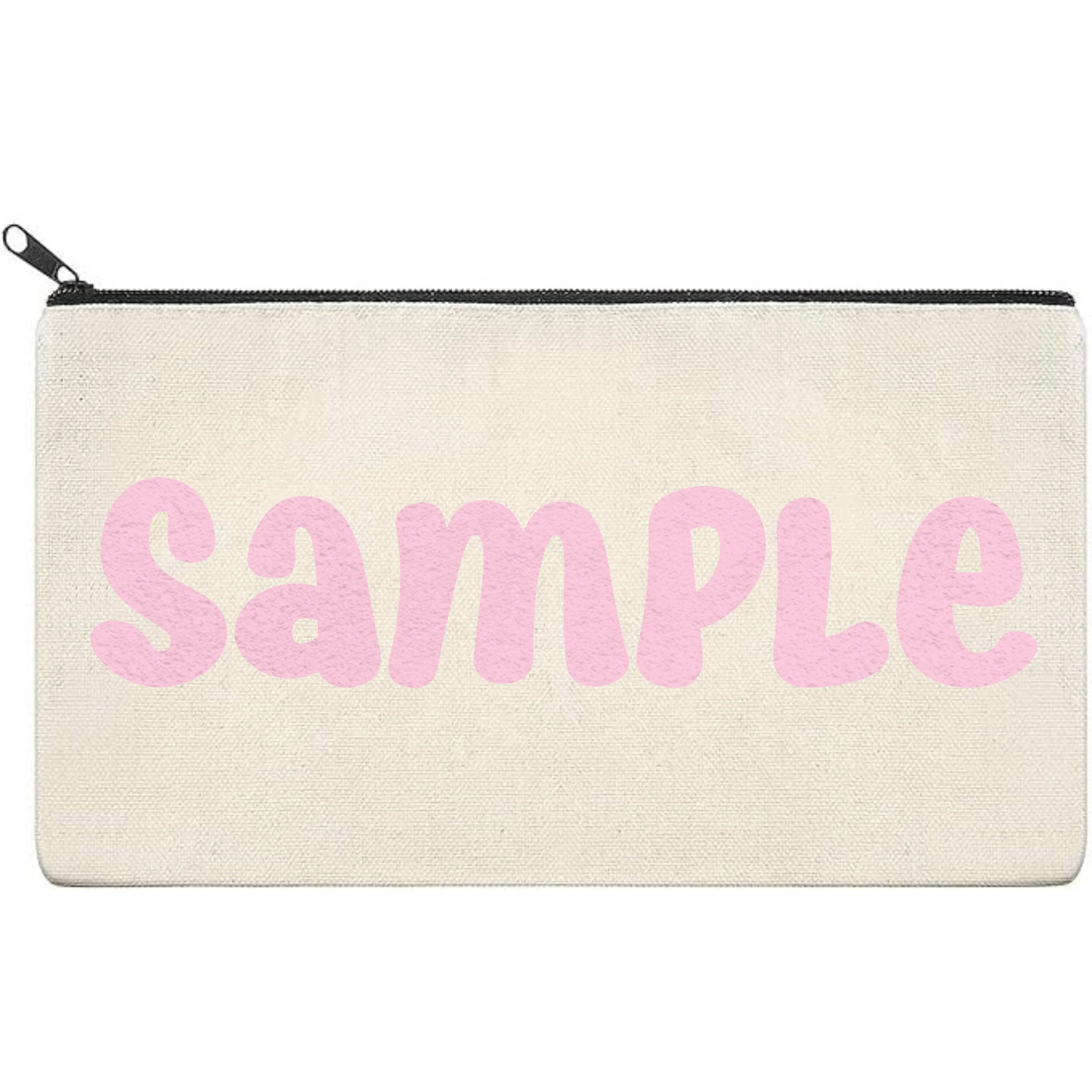 Canvas Pouch with Puff Writing