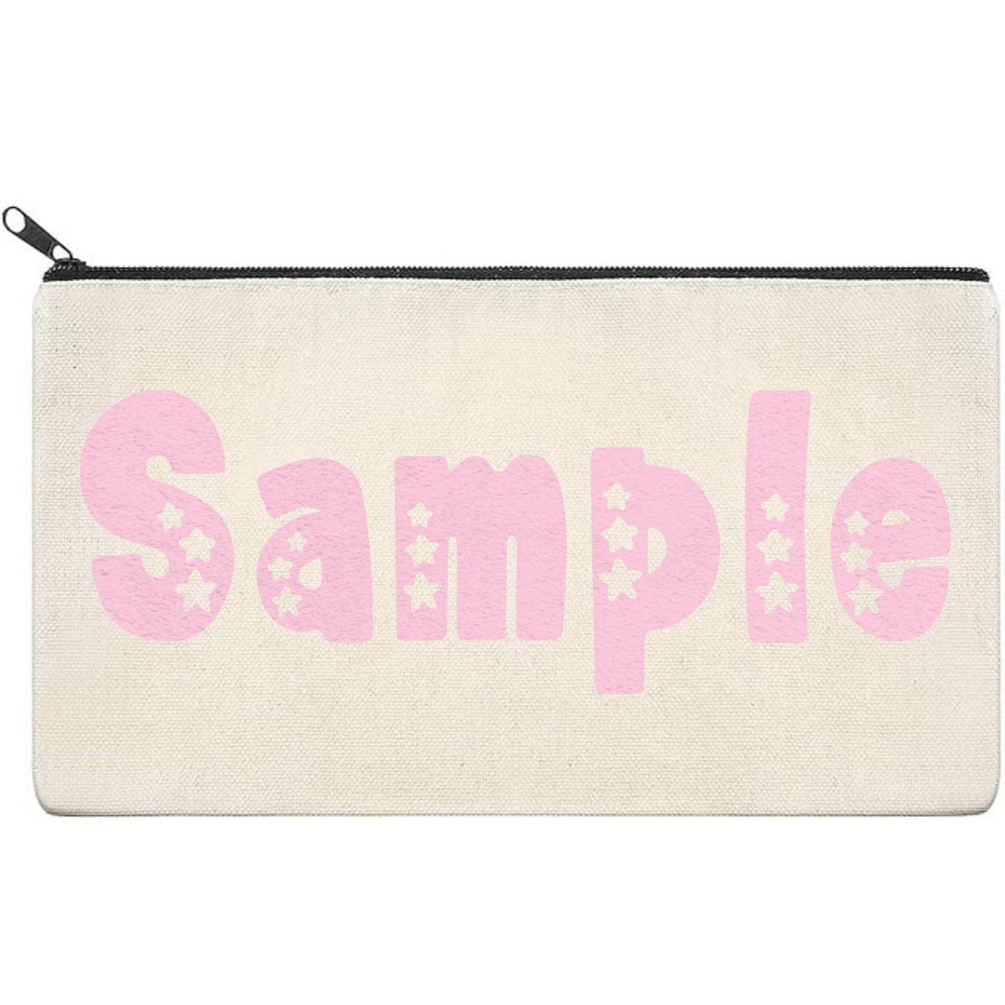 Canvas Pouch with Puff Writing