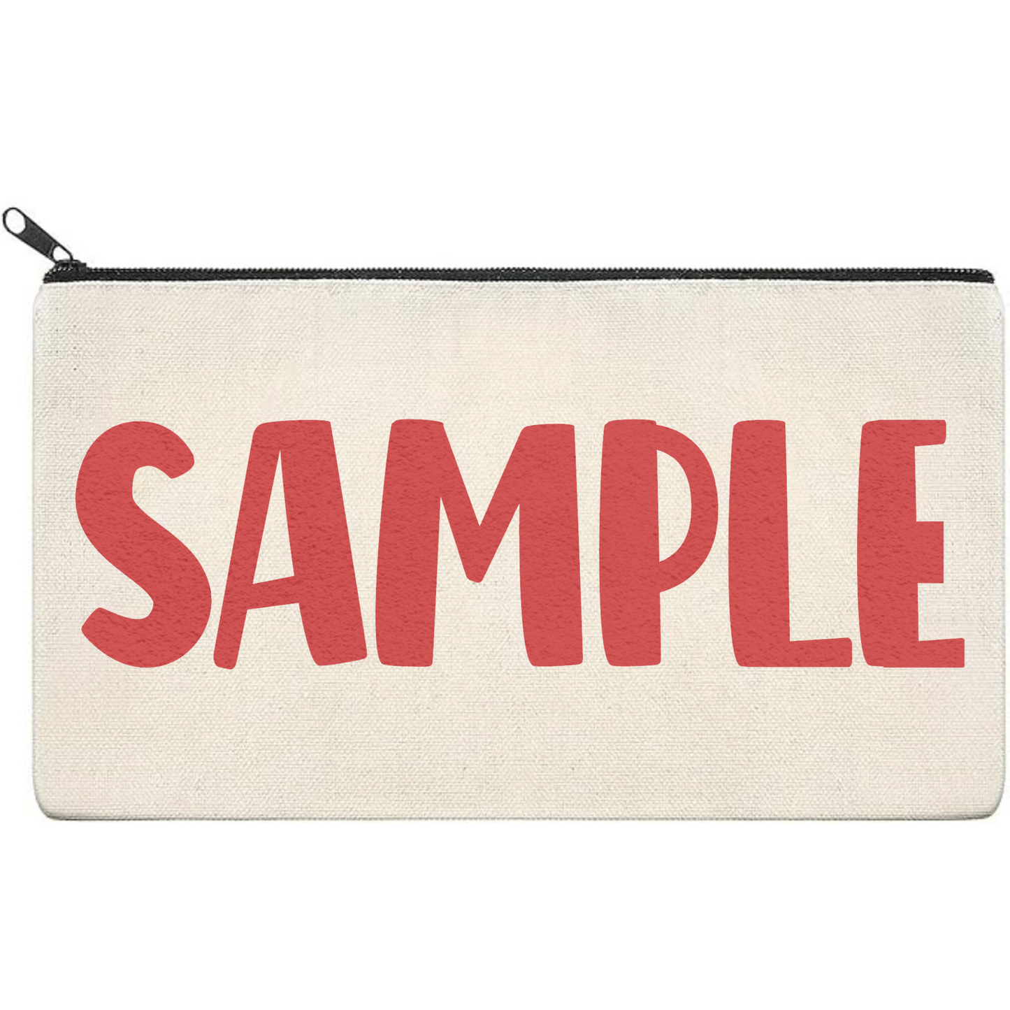 Canvas Pouch with Puff Writing