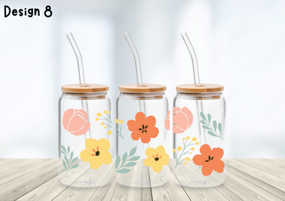 Flowers Glass Can