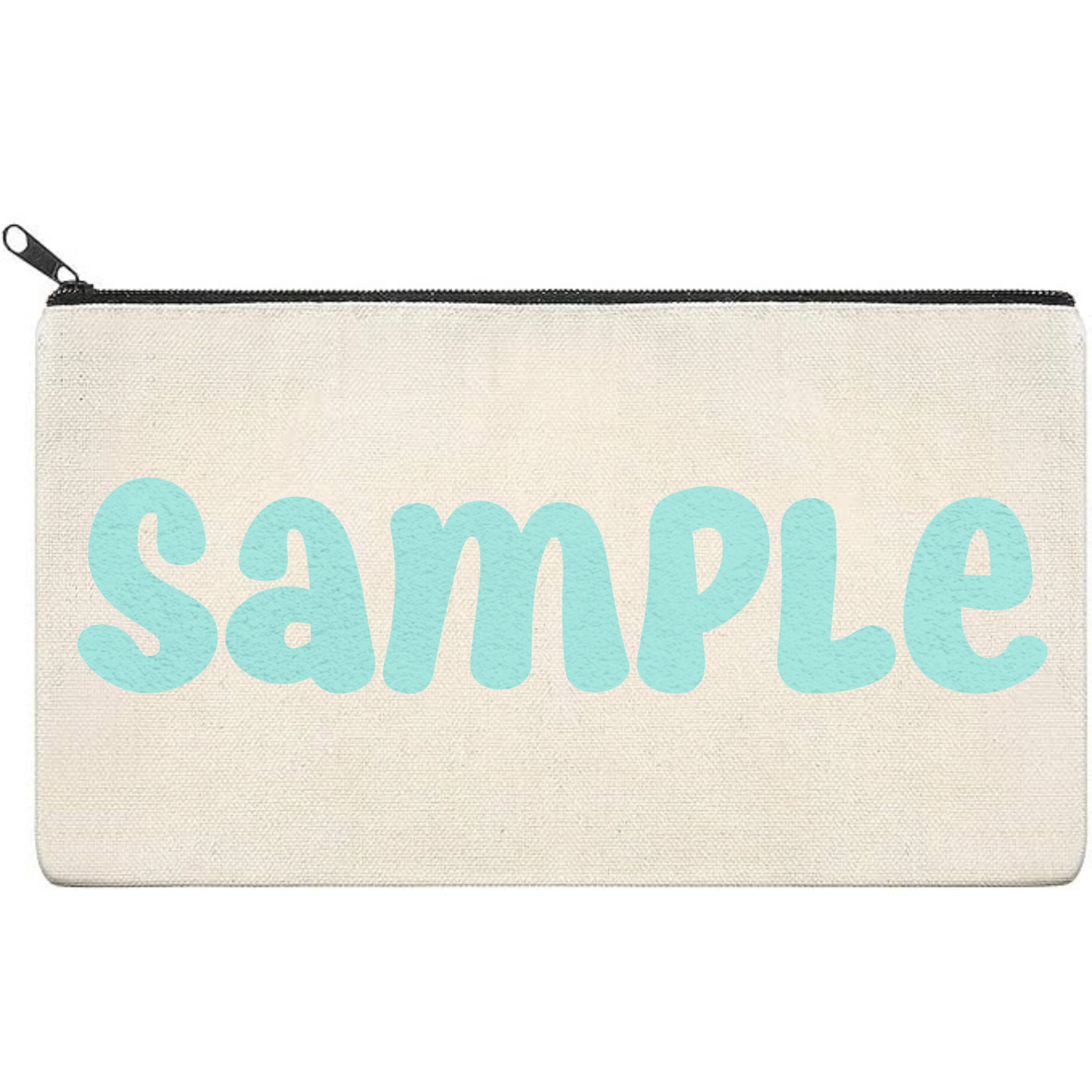 Canvas Pouch with Puff Writing