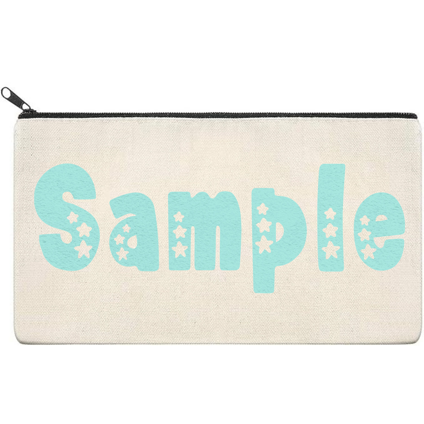 Canvas Pouch with Puff Writing