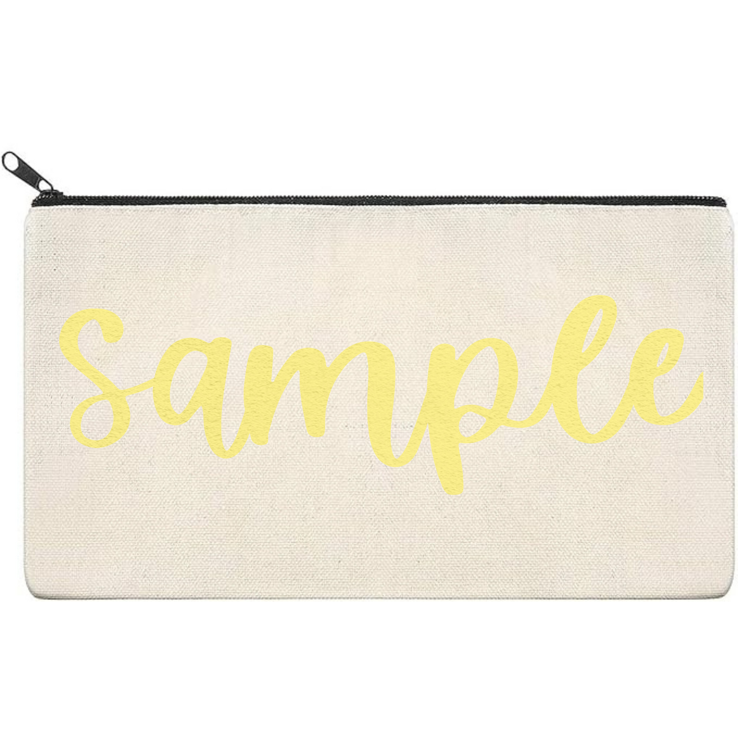 Canvas Pouch with Puff Writing