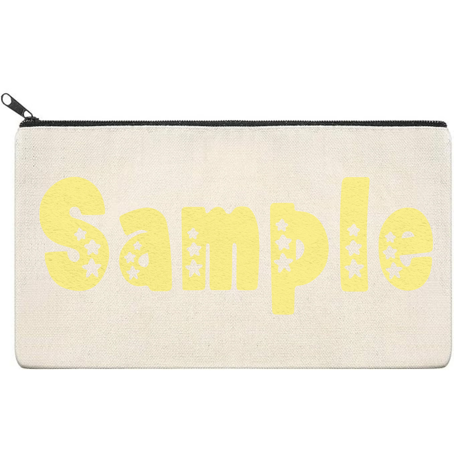 Canvas Pouch with Puff Writing