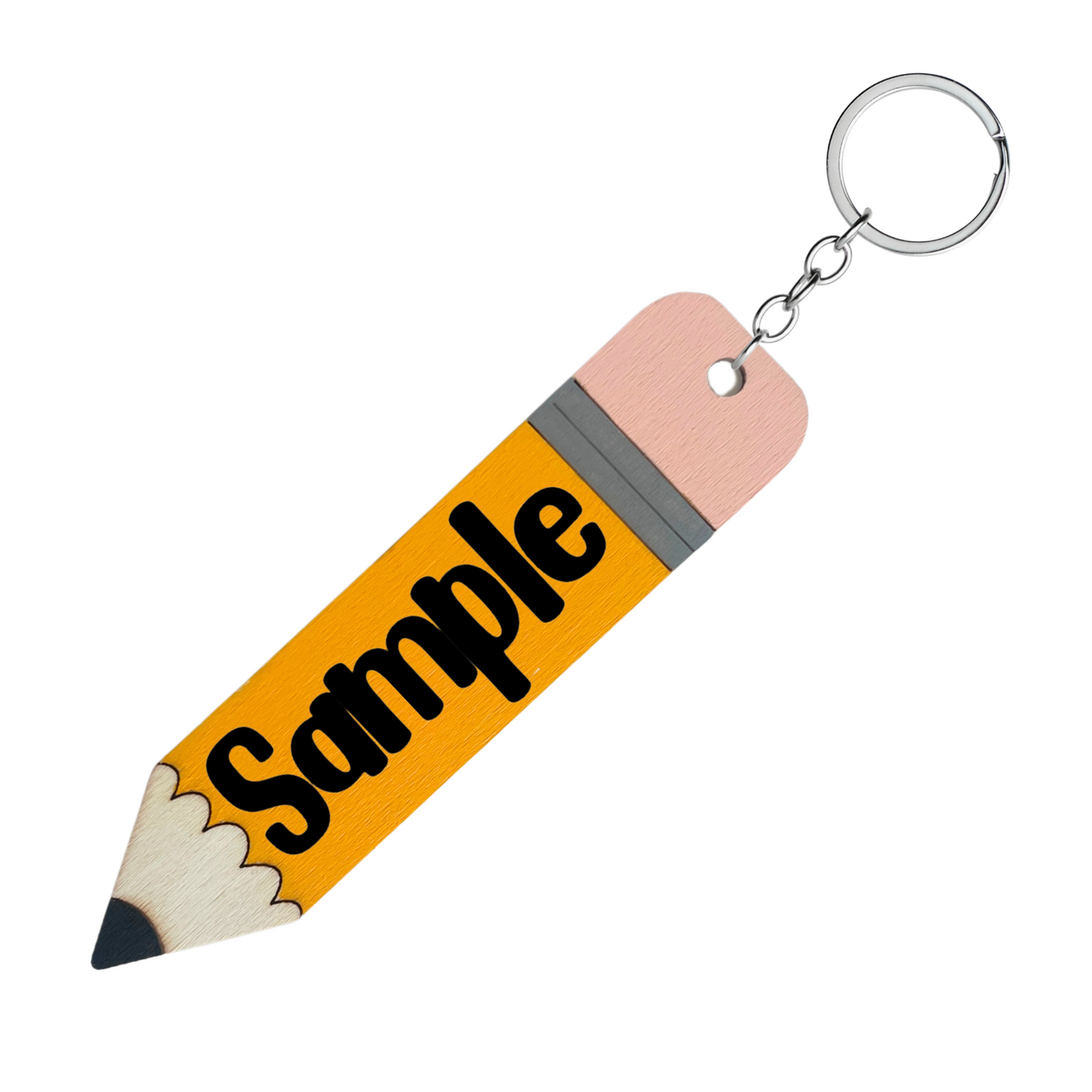 Wooden Pencil Keyring