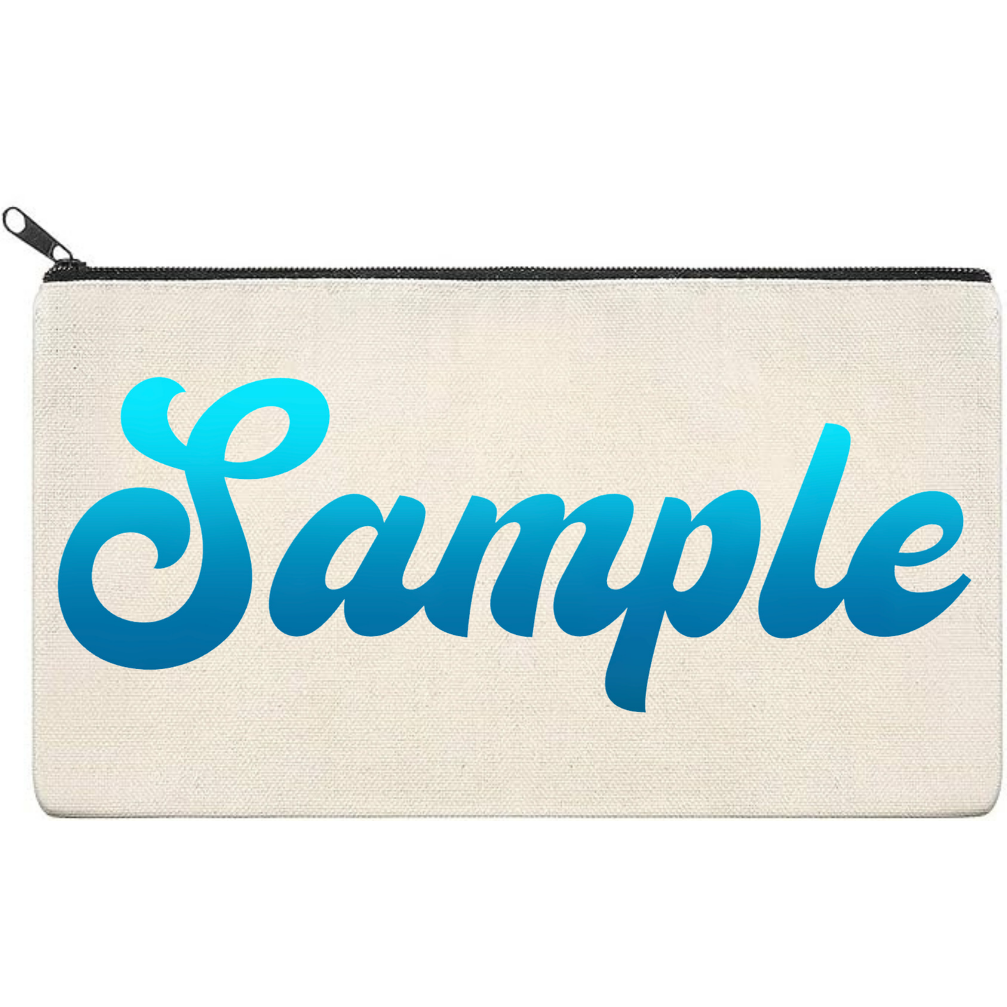 Canvas Pouch with Chrome Writing