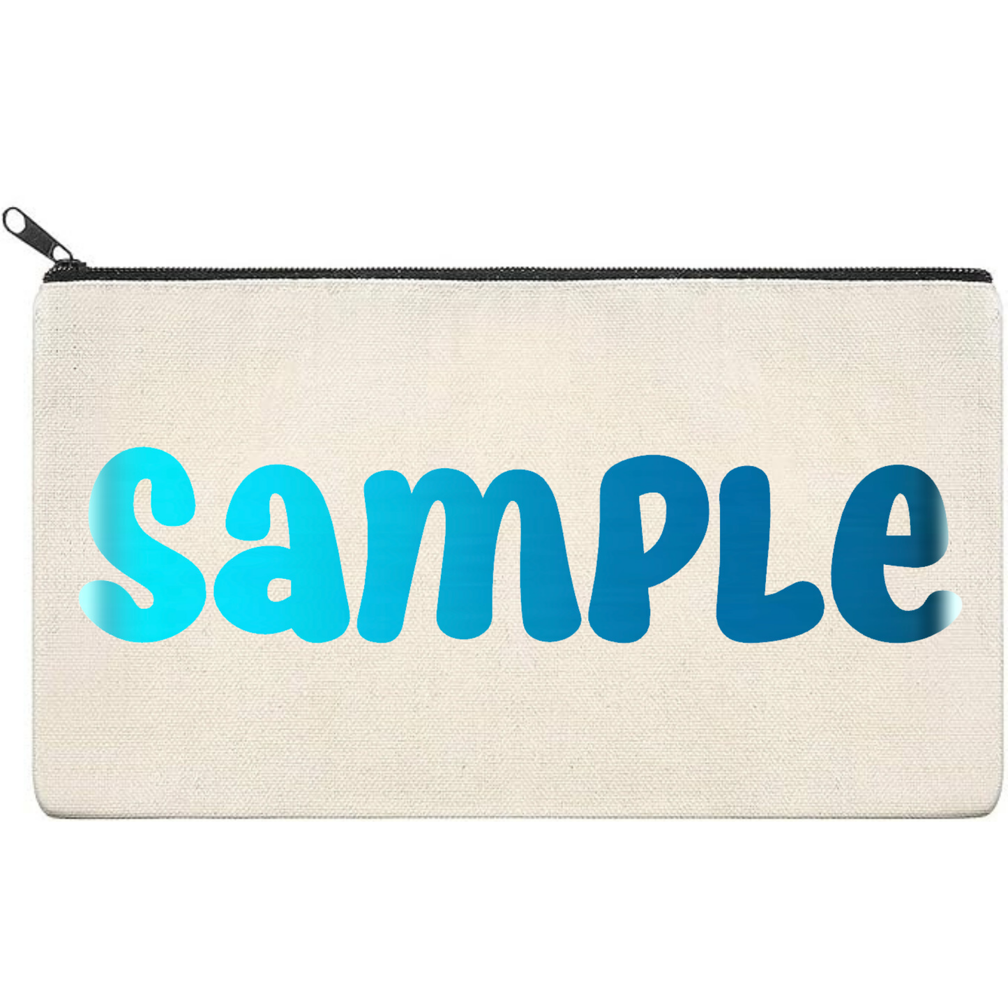 Canvas Pouch with Chrome Writing