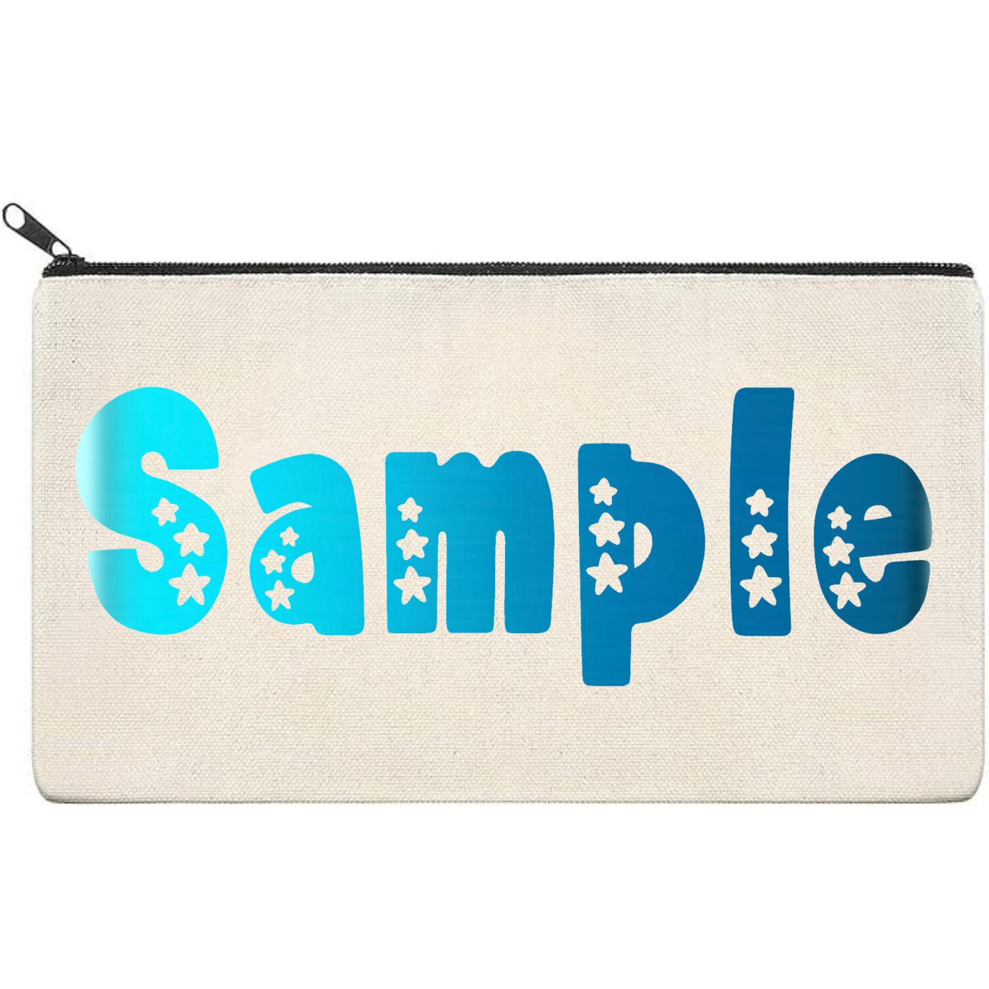 Canvas Pouch with Chrome Writing