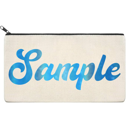 Canvas Pouch with Holographic Writing