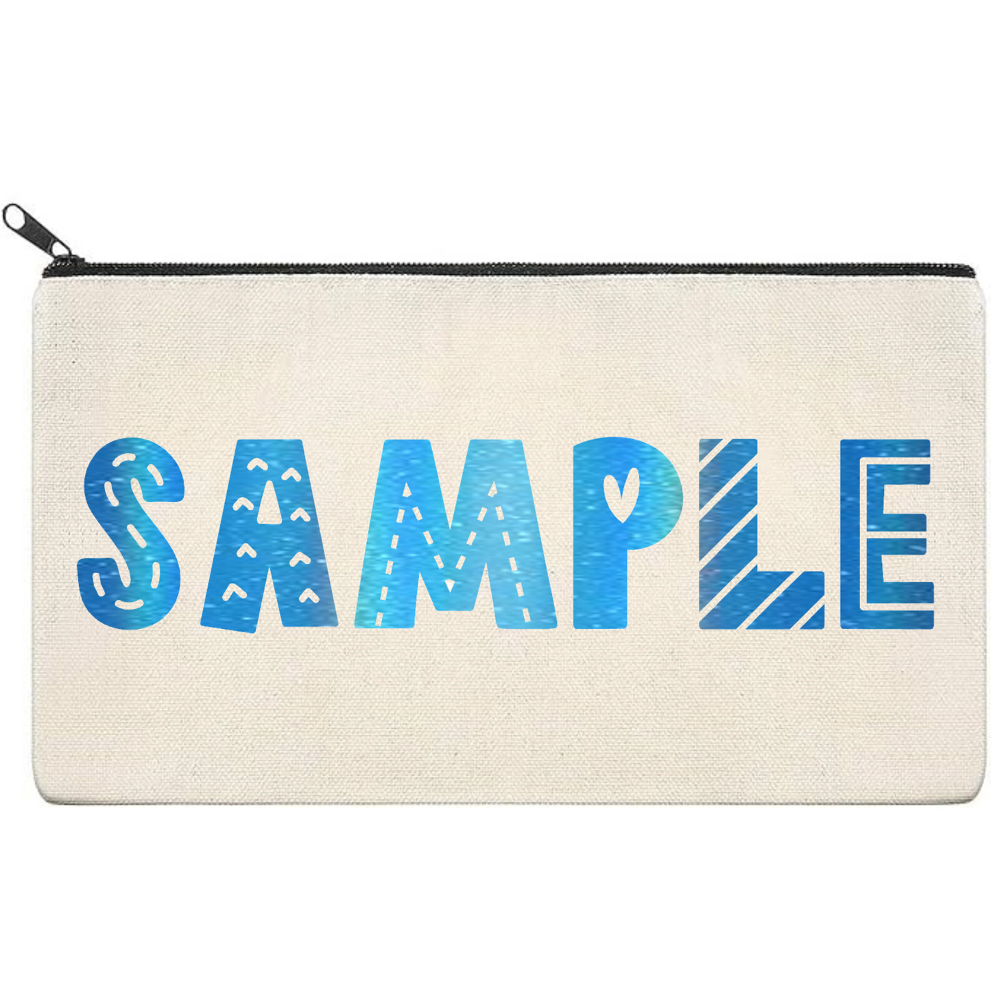 Canvas Pouch with Holographic Writing