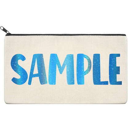 Canvas Pouch with Holographic Writing