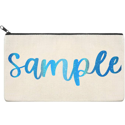 Canvas Pouch with Holographic Writing