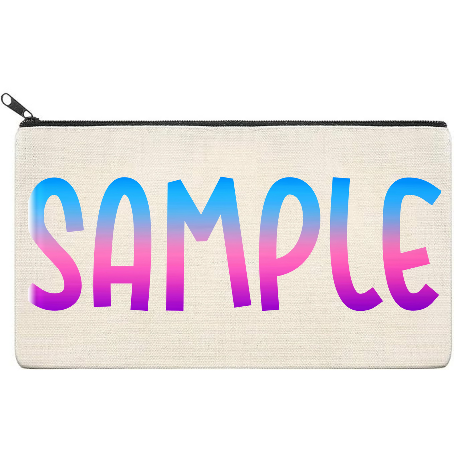 Canvas Pouch with Patterned Writing