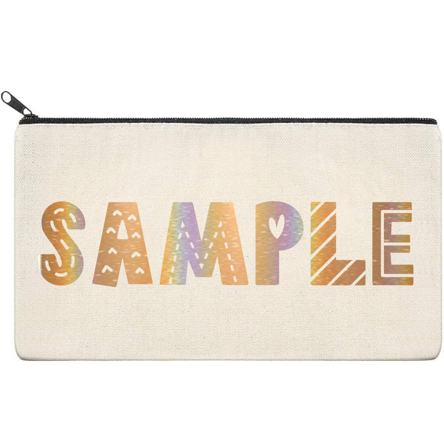 Canvas Pouch with Holographic Writing