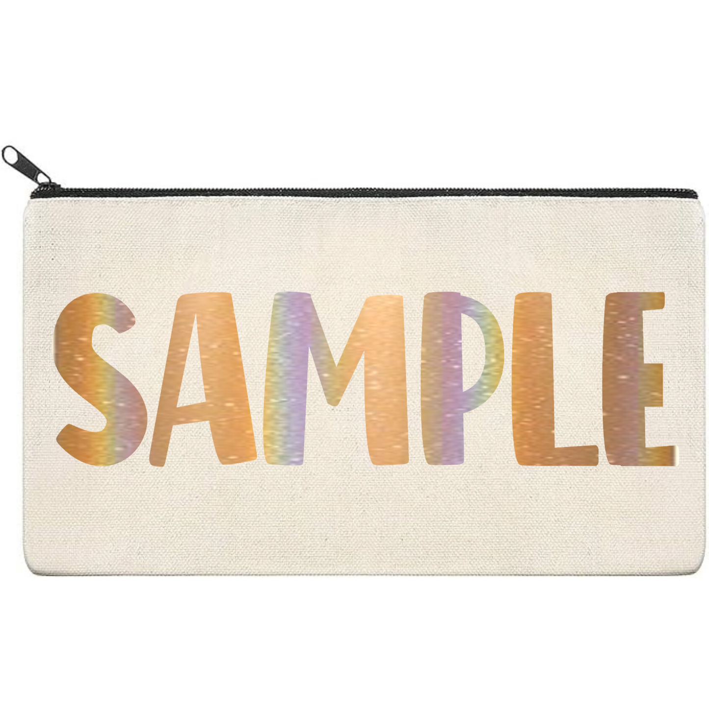 Canvas Pouch with Holographic Writing