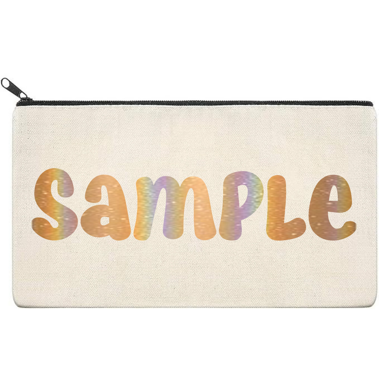 Canvas Pouch with Holographic Writing