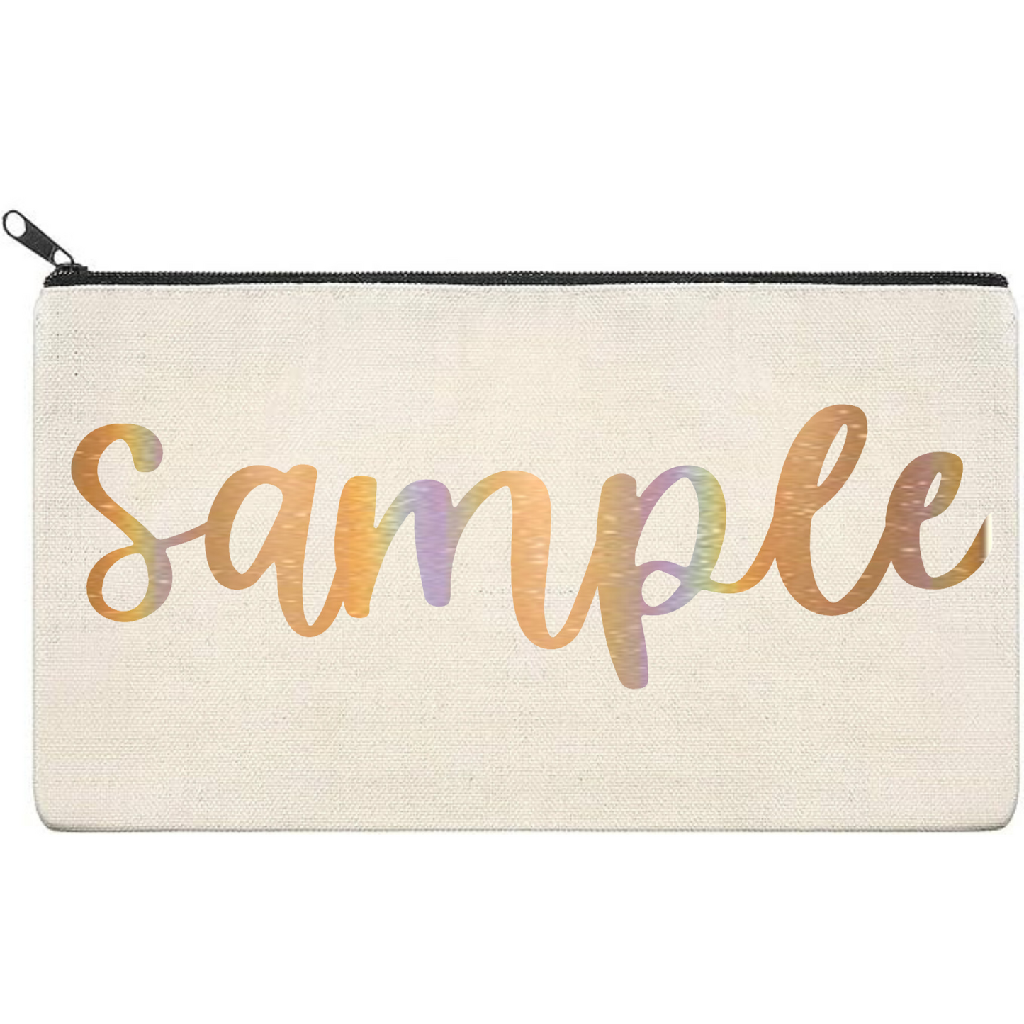 Canvas Pouch with Holographic Writing