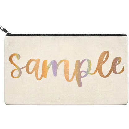 Canvas Pouch with Holographic Writing