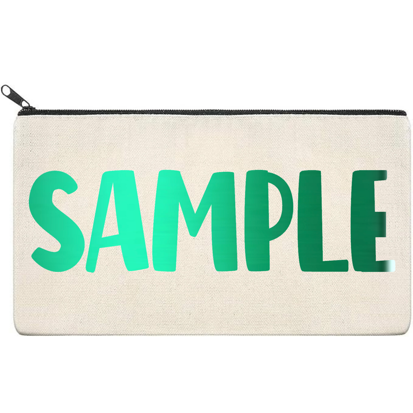 Canvas Pouch with Chrome Writing