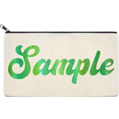 Canvas Pouch with Holographic Writing