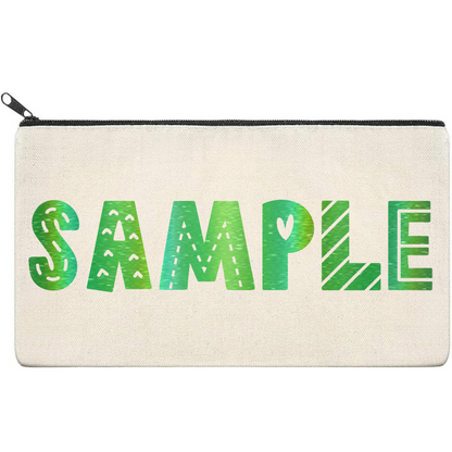 Canvas Pouch with Holographic Writing