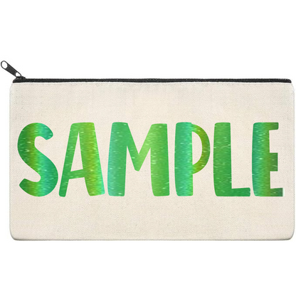 Canvas Pouch with Holographic Writing